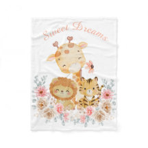 Couverture imprimée d'animaux sauvages mignons