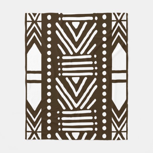 Polaire Couverture imprimée en tissu de boue africain (Devant)