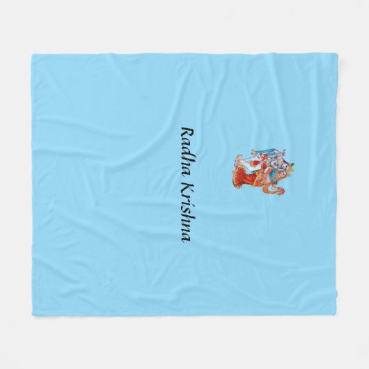Polaire Couverture imprimée Radha Krishna (Devant (Horizontal))