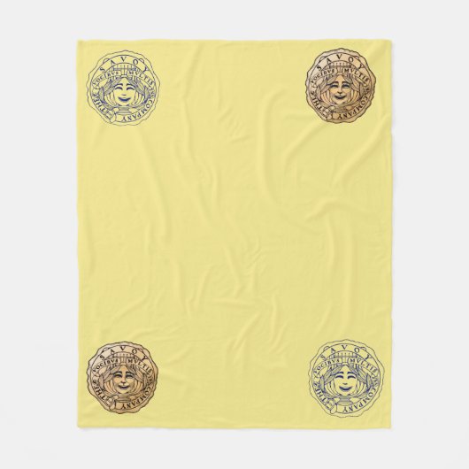 Polaire Couverture jaune avec logo Savoy (Devant)