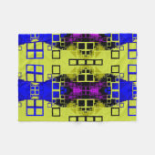 Polaire Couverture jaune bleu et violet (Devant (Horizontal))