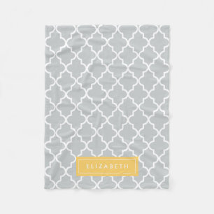 Polaire Couverture jaune et grise d'ouatine de Quatrefoil
