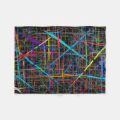 Polaire Couverture jetée abstraite ADOM Neon Lines (Devant (Horizontal))