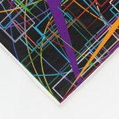 Polaire Couverture jetée abstraite ADOM Neon Lines (Coin)