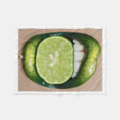 Polaire Couverture jetée ADOM Green Lips et Lime (Devant (Horizontal))