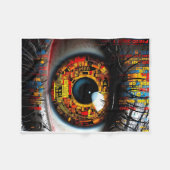 Polaire Couverture jetée ADOM Œil de Technologie Cybernéti (Devant (Horizontal))