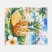 Polaire Couverture jetée HIMELE Ananas (Devant (Horizontal))