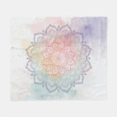 Polaire Couverture jetée mandala aquarelle (Devant (Horizontal))