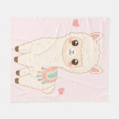 Polaire Couverture kawaii de l'alpaga mignon (Devant (Horizontal))