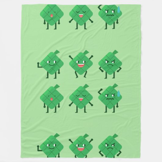 Polaire couverture kawaii Ketupat (Devant)