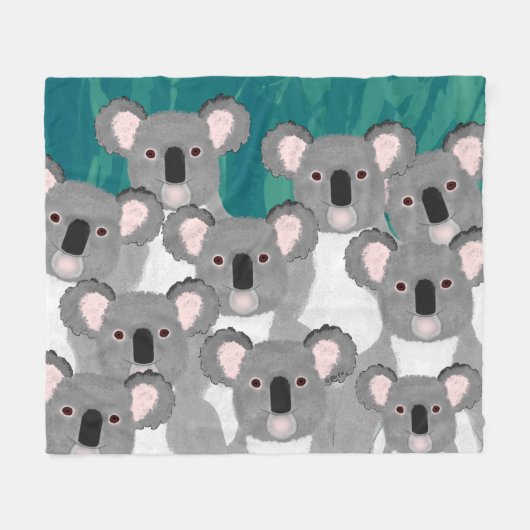 Polaire Couverture Koalas Fleece (Devant (Horizontal))