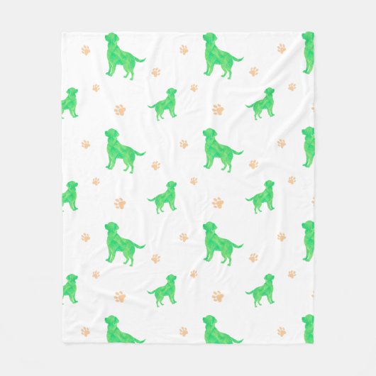 Polaire Couverture Labrador - Cadeau vert Pastel minimum (Devant)