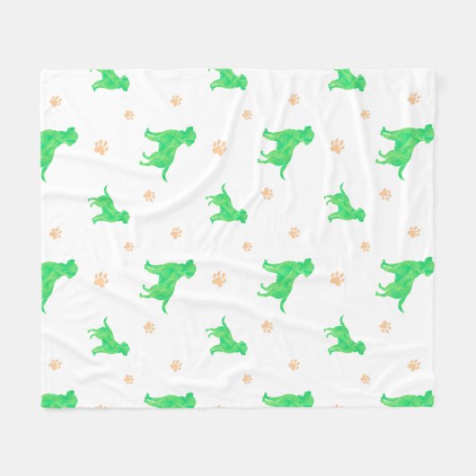 Polaire Couverture Labrador - Cadeau vert Pastel minimum (Devant (Horizontal))