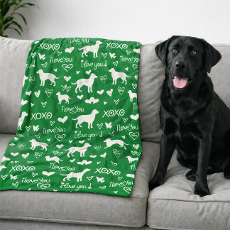 Polaire Couverture Labrador Retriever avec des coeurs grib