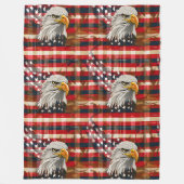Polaire Couverture Liberté S'envole Aigle et Drapeau Maiso (Devant)