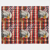 Polaire Couverture Liberté S'envole Aigle et Drapeau Maiso (Devant (Horizontal))