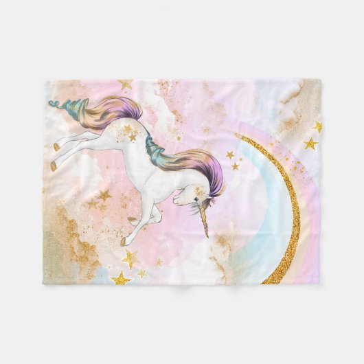 Polaire Couverture Licorne (Devant (Horizontal))