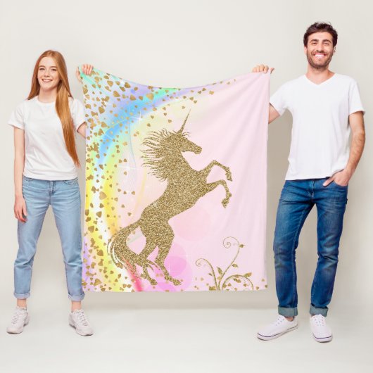 Polaire Couverture Licorne Filles (En situation)