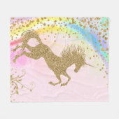 Polaire Couverture Licorne Filles (Devant (Horizontal))