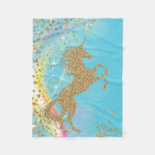 Polaire Couverture Licorne Magique (Devant)