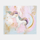 Polaire Couverture Licorne Pastel (Devant (Horizontal))