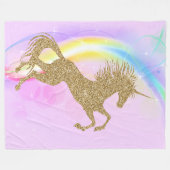 Polaire Couverture Licorne Violet Lavande (Devant (Horizontal))