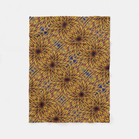Polaire Couverture Mandala Tournesol Doré ADOM (Devant)