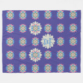 Polaire Couverture Mandala Violet 60 x 80 (Devant (Horizontal))
