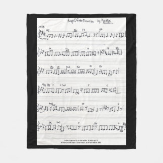 Polaire Couverture manuscrite d'ouatine de musique de