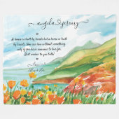 Polaire Couverture mariage avec Océan, Ciel Bleu et Fleurs (Devant (Horizontal))