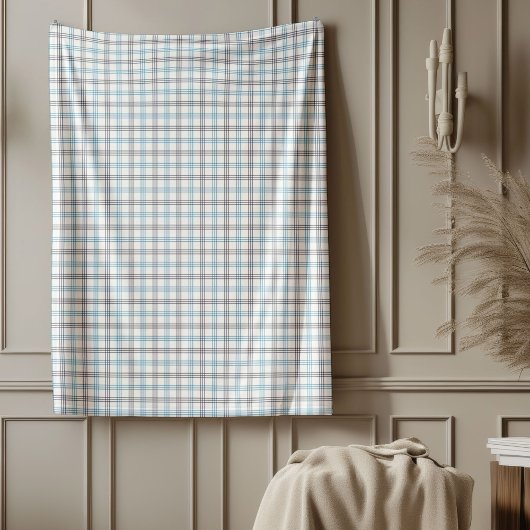 Polaire Couverture marine et bleu Plaid Style de chèque cl