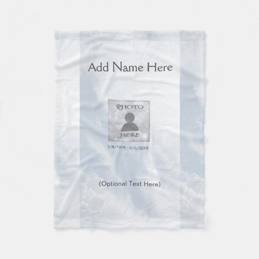Polaire Couverture mémorial personnalisée (Devant)