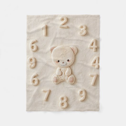 Polaire Couverture mensuelle de jalons de bébé (Devant)