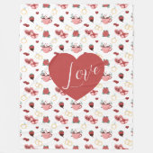 Polaire Couverture mignonne de la Saint-Valentin avec un c (Devant)