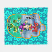 Polaire Couverture mignonne de Mitzu Gami (Isshinryu) (Devant (Horizontal))