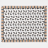 Polaire Couverture mignonne de motif de teckel de Doxies (Devant (Horizontal))