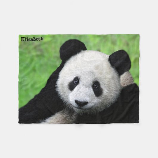 Polaire Couverture mignonne de panda géant (Devant (Horizontal))