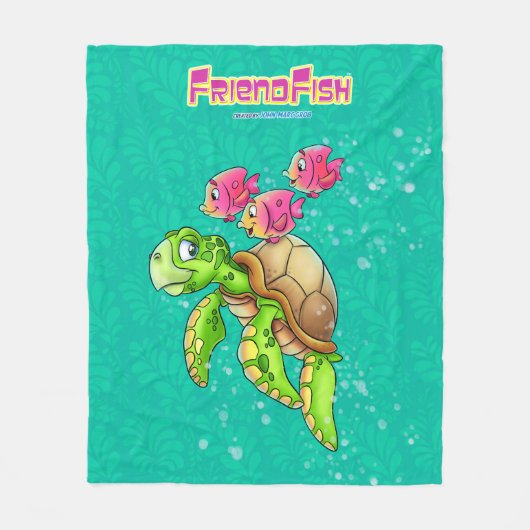 Polaire Couverture mignonne de tortue (Devant)