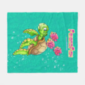 Polaire Couverture mignonne de tortue (Devant (Horizontal))