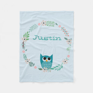 Polaire Couverture mignonne d'ouatine de hibou