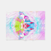 Polaire couverture mignonne d'ouatine de licornes (Devant (Horizontal))