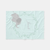 Polaire Couverture mignonne d'ouatine d'éléphant (Devant (Horizontal))