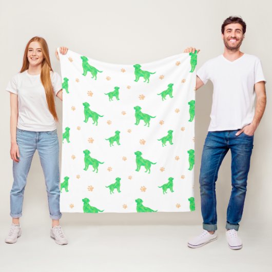 Polaire Couverture minimale vert pastel pour Labrador Retr (En situation)