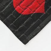 Polaire Couverture modelée par brique noire Hearted rouge (Coin)