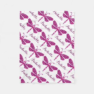 Polaire Couverture modelée par nom stylisé de rose de