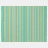 Polaire Couverture Moderne en Fleece avec Rayures Vert Jad (Devant (Horizontal))