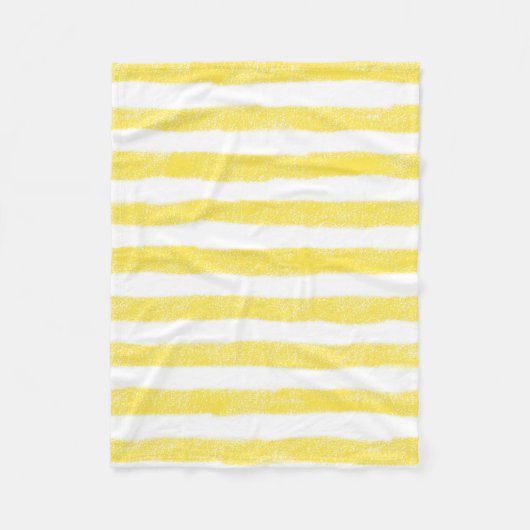 Polaire Couverture moderne rayée jaune et blanc (Devant)