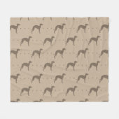 Polaire Couverture molle d'ouatine de whippet de motif (Devant (Horizontal))