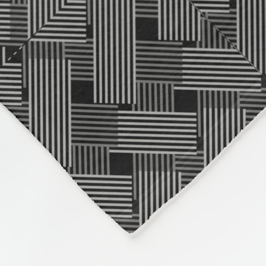 Polaire Couverture monochrome à rayures en bloc (Coin)