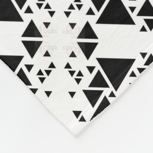 Polaire Couverture Monochrome à Triangles Géométriques (Coin)